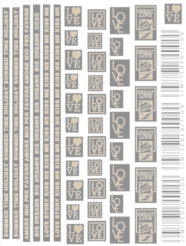 Preview: 3D Metallic Sticker - schwarz - gold